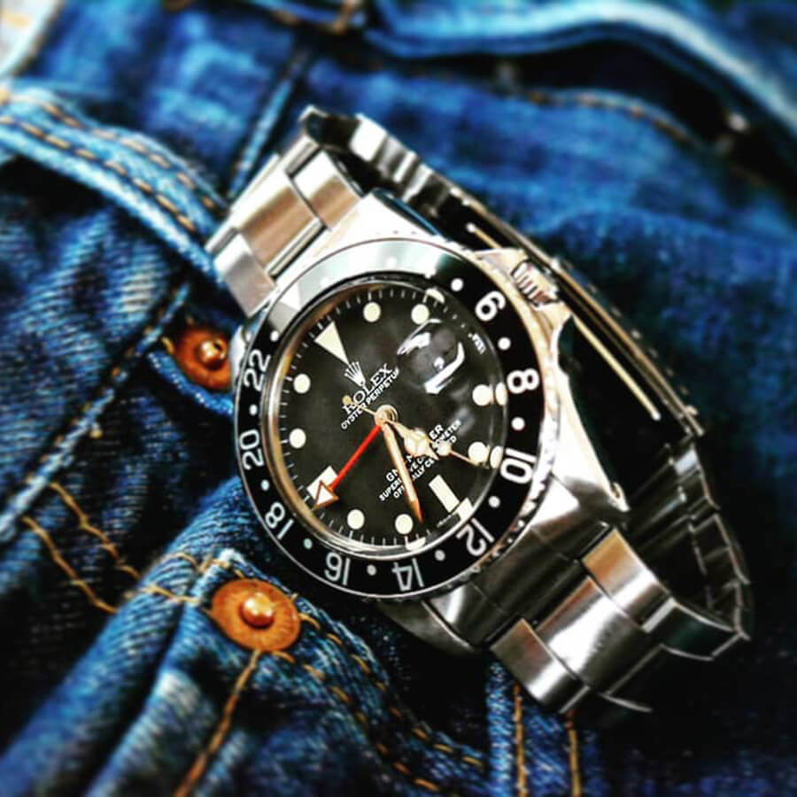 Rolex GMT-Master and Resolute Jeans