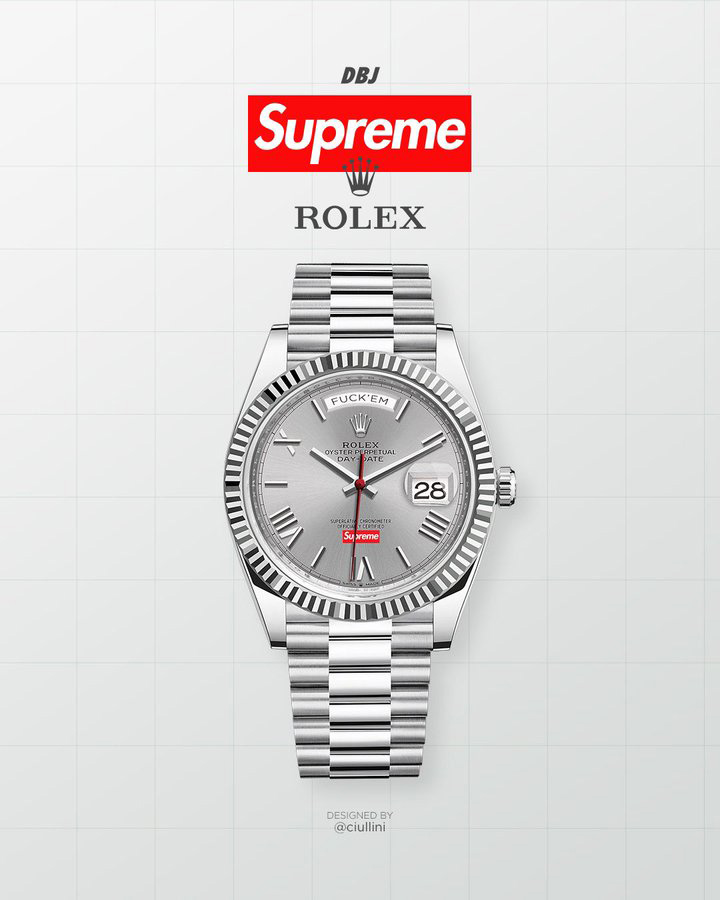 Supreme and Rolex Oyster Perpetual Date