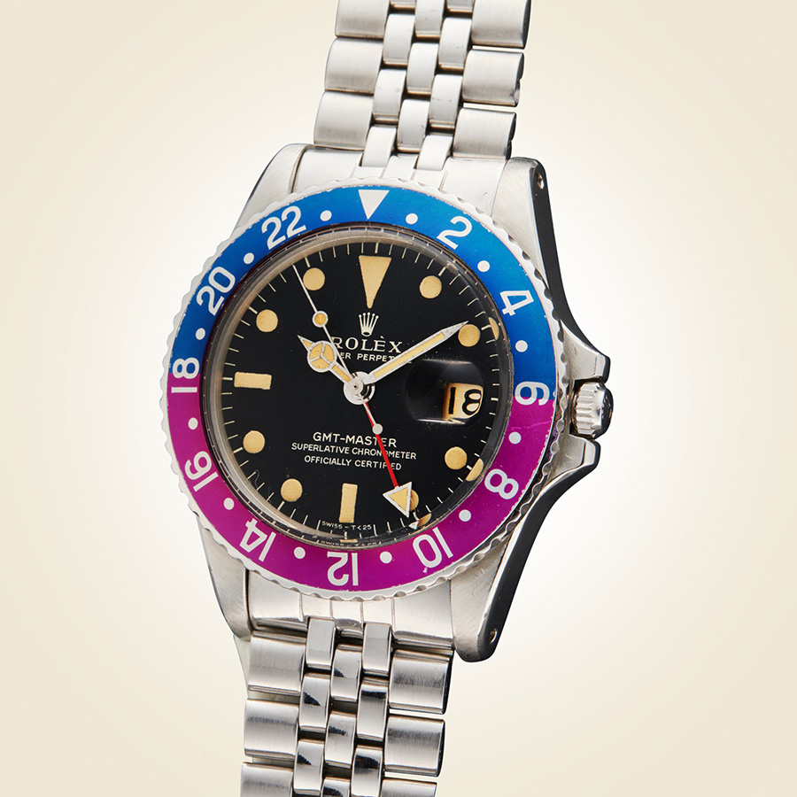 ROLEX GMTマスター バイオレット ベゼル フクシア インサート 1675