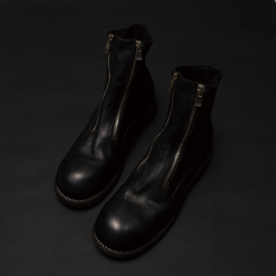 GUIDI × International Gallery BEAMS GR07FZ Front Double Zip Boots