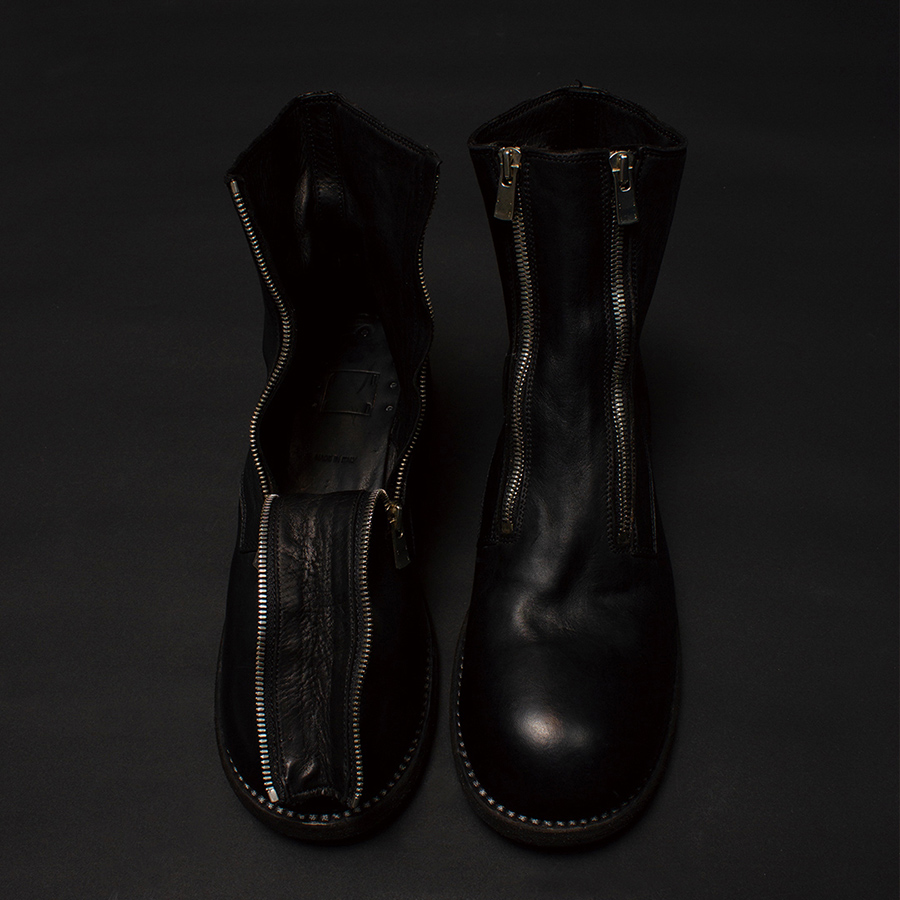 GUIDI × International Gallery BEAMS GR07FZ Front Double Zip Boots
