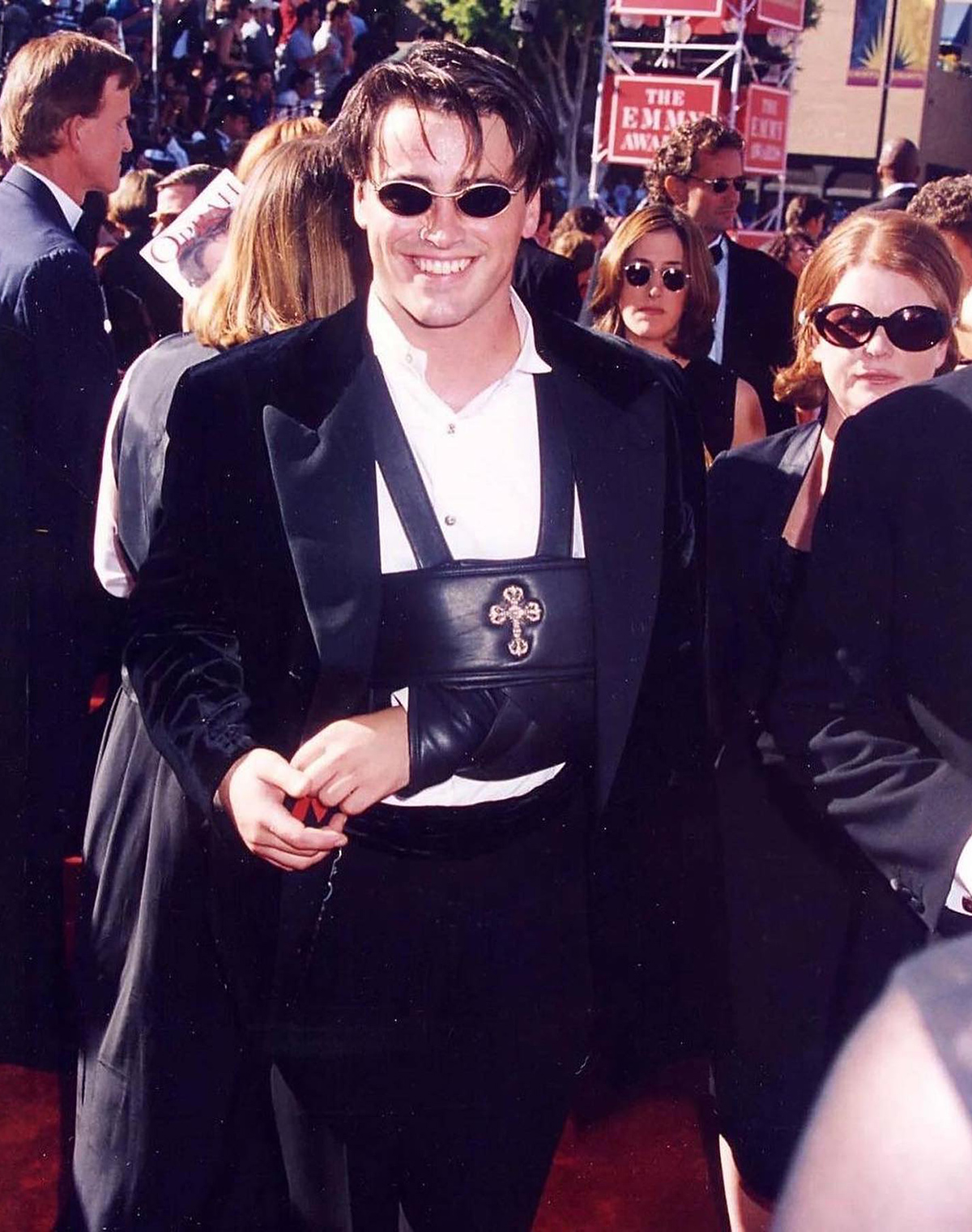 Matt LeBlanc wearing a Chrome Hearts sling at the Emmy Awards