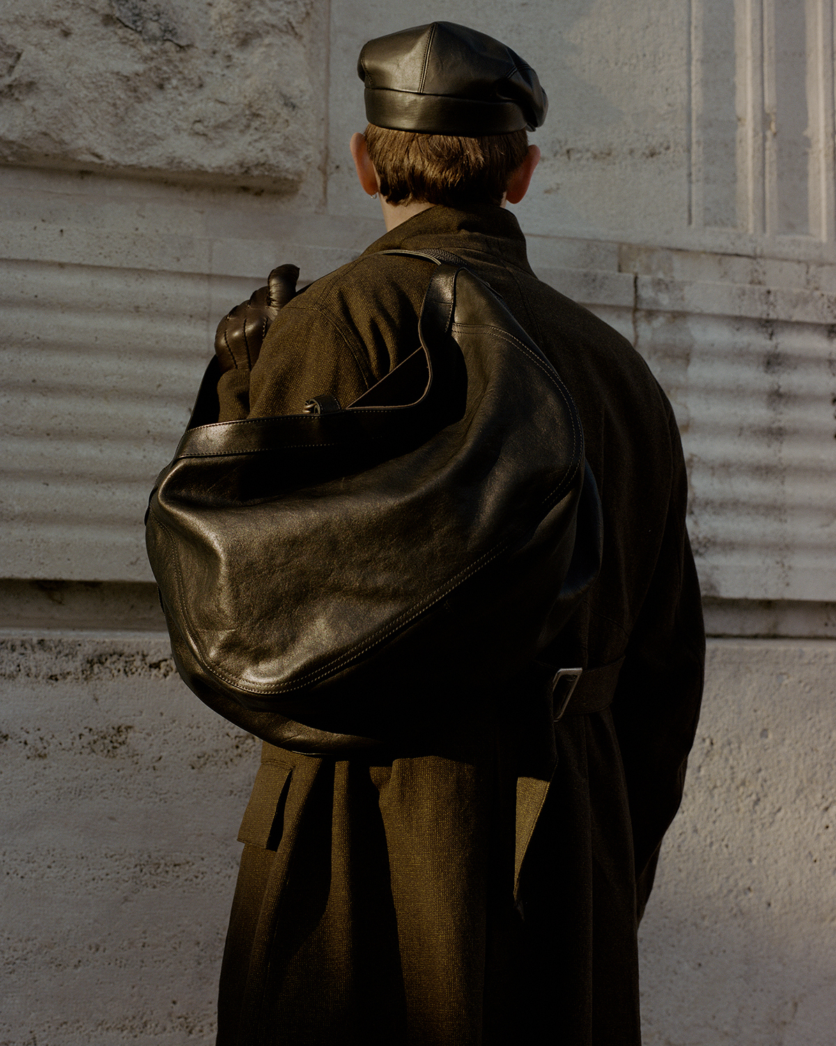 T.T Leather Newsboy Bag