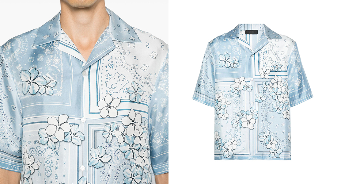 AMIRI Bandana Floral Silk Shirt 2024 Spring Summer