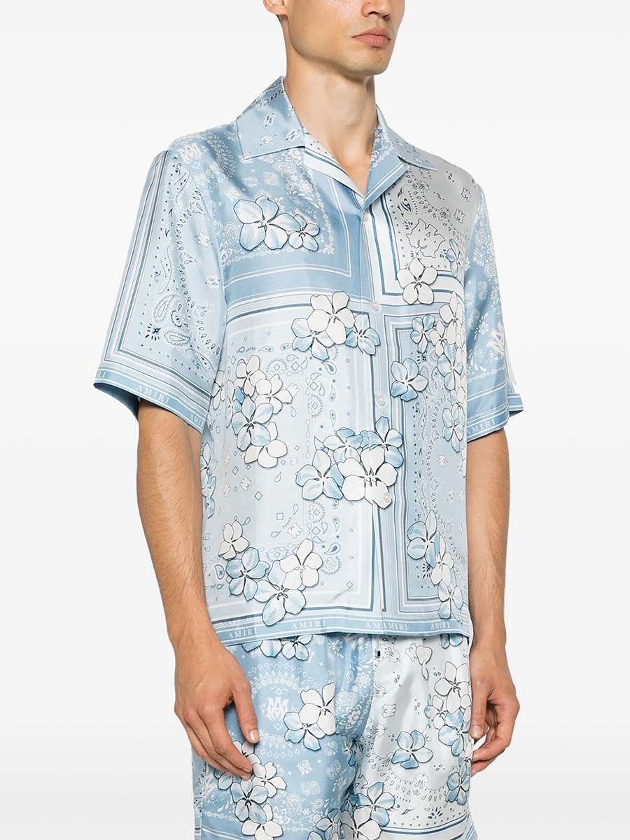 AMIRI Bandana Floral Silk Shirt 2024 Spring Summer