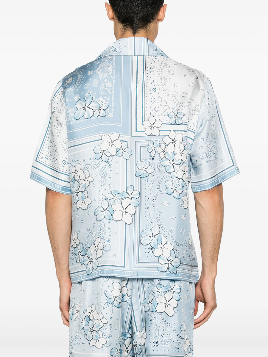 AMIRI Bandana Floral Silk Shirt 2024 Spring Summer