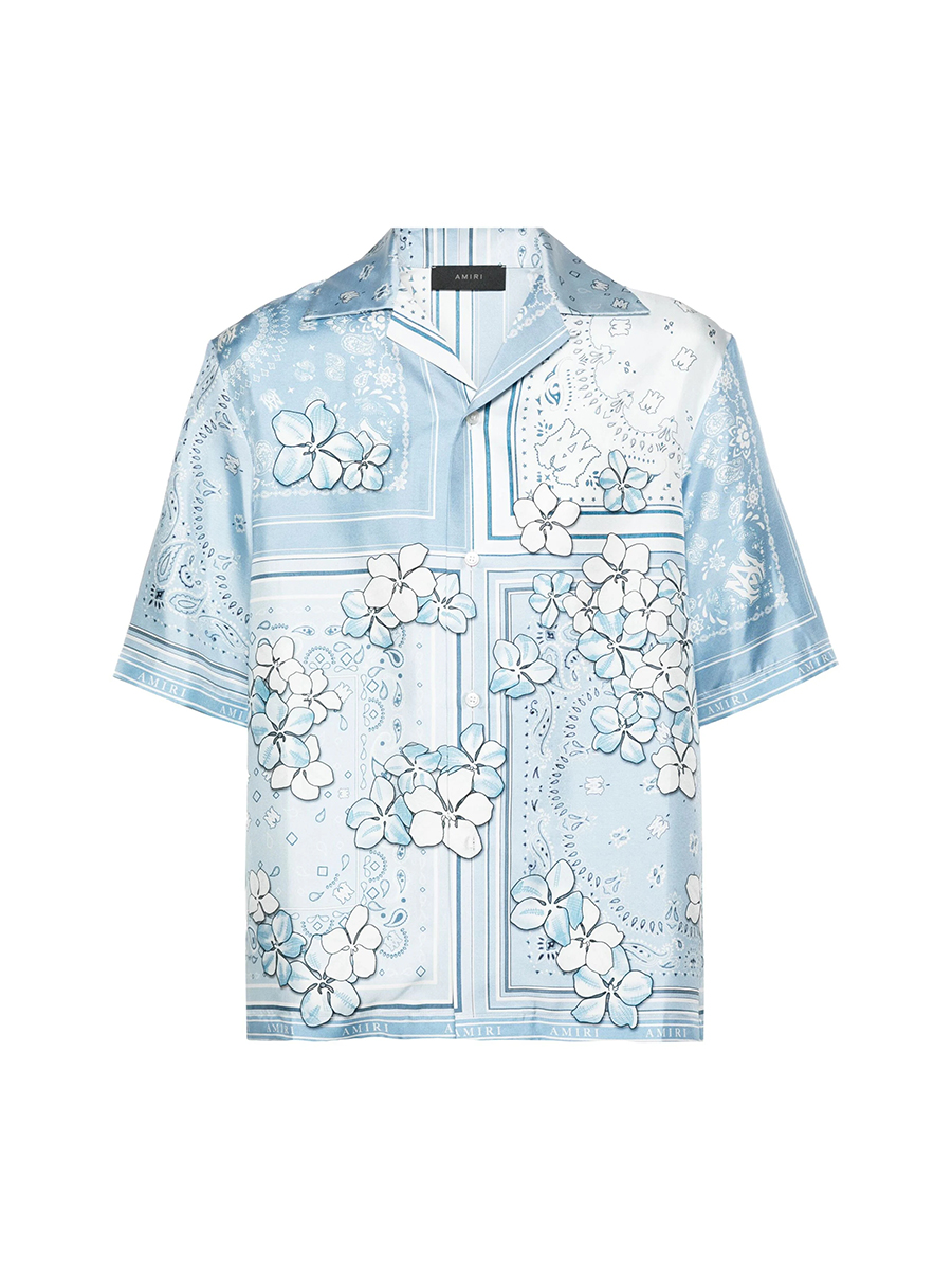 AMIRI Bandana Floral Silk Shirt 2024 Spring Summer