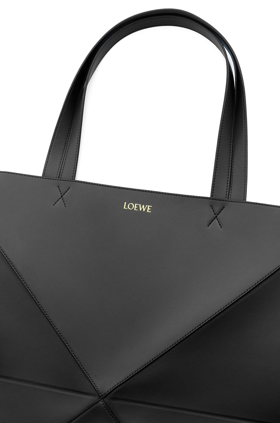 LOEWE Puzzle Fold Tote Bag Shiny Calf Leather XL