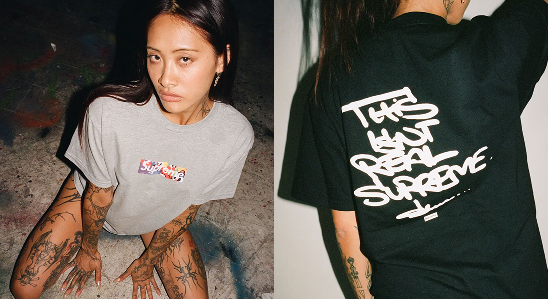 supreme tシャツ ストア 歌手