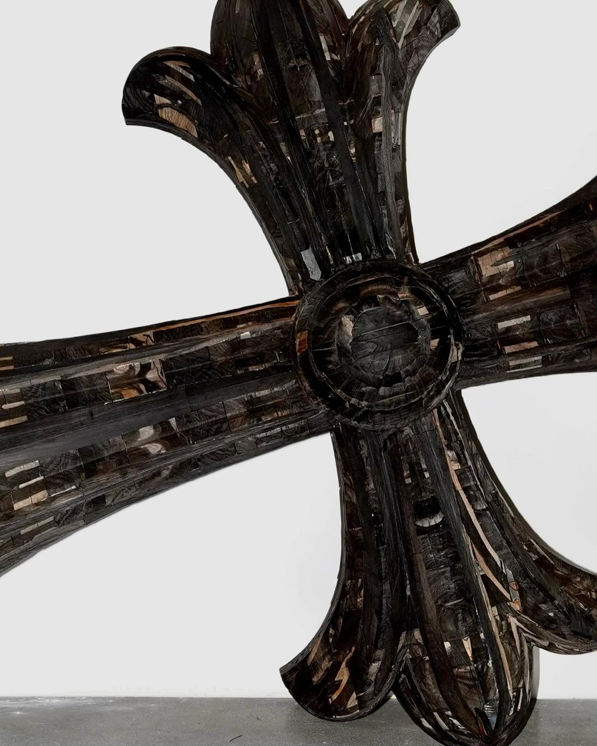 CHROME HEARTS 6 Foot Pressed Ebony Wood Cross