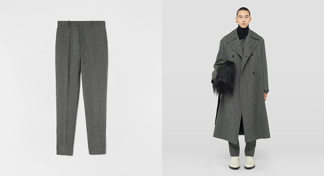 JIL SANDER Melange Wool Pants 2024 Autumn Winter