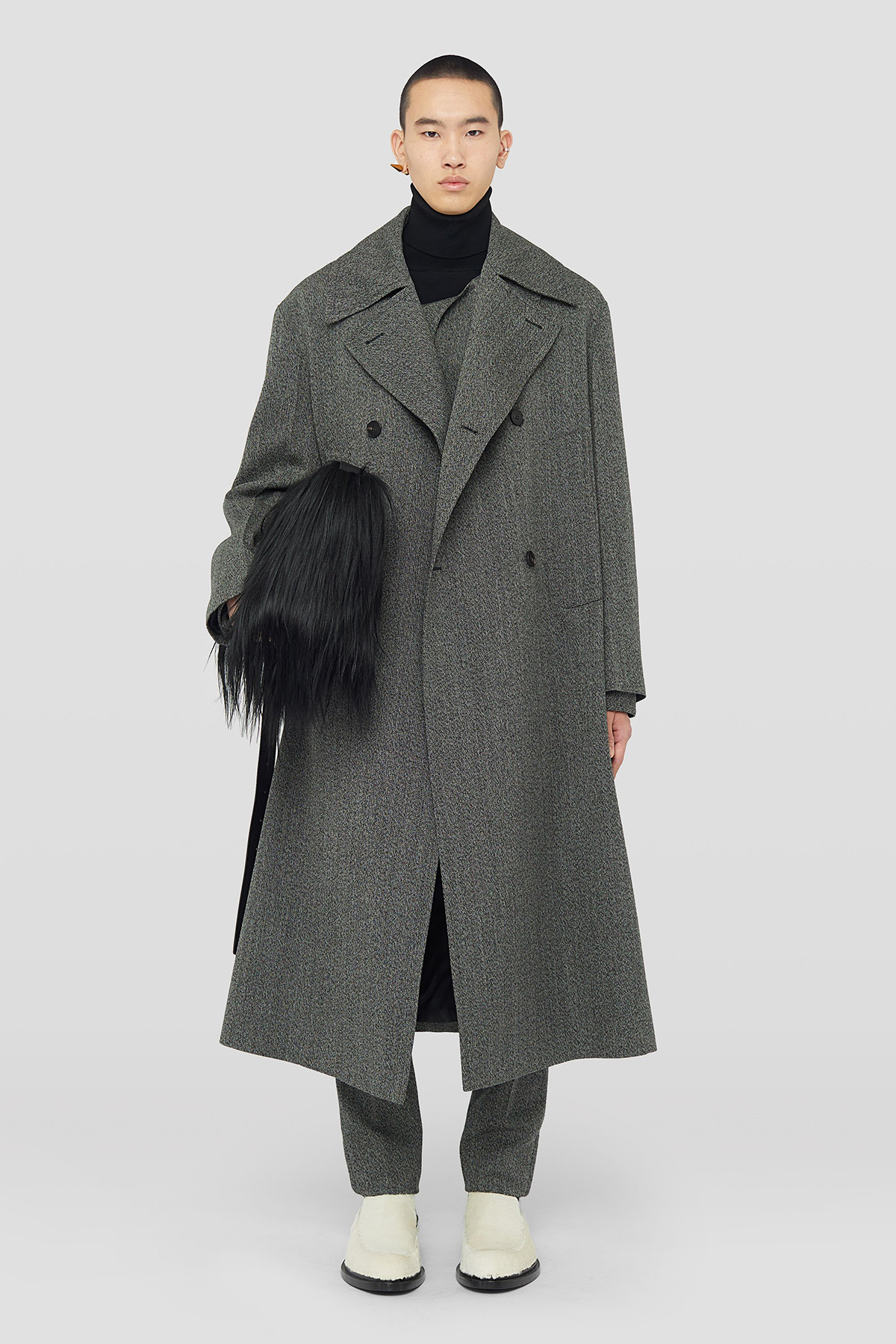 JIL SANDER Melange Wool Pants 2024 Autumn Winter