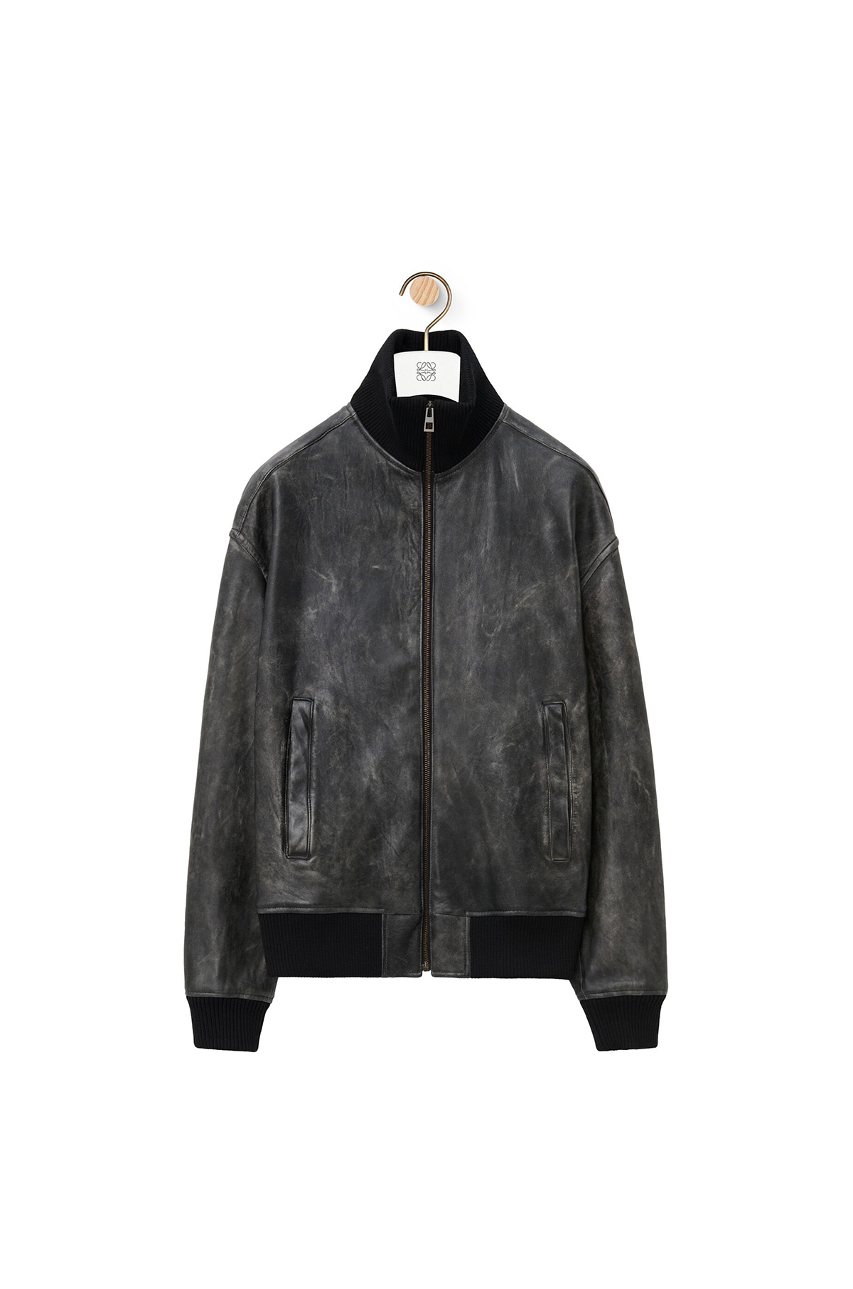 LOEWE Nappa Lamb Leather Zip Up Jacket 2024 Autumn Winter