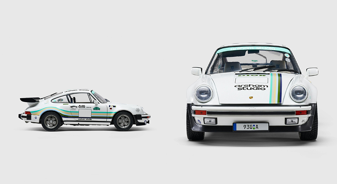 珍しい  ダニエル・アーシャムがデザインした 1986年製の 911 PORSCHE 小物入れ