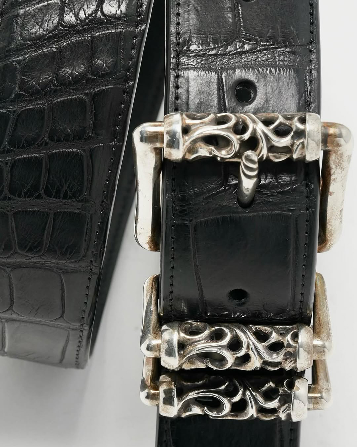 CHROME HEARTS Roller Belt Alligator Leather