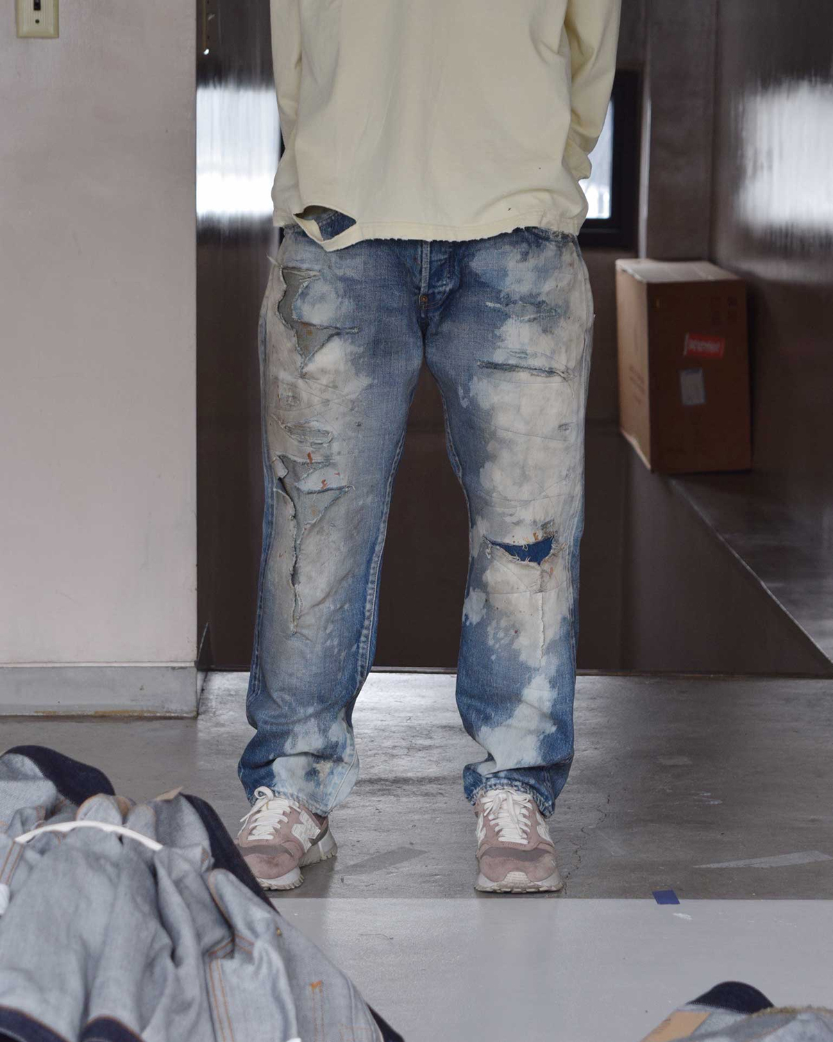 ANACHRONORM AN352 HARD REMAKED REGULAR TAPERED 5P PANTS INDIGO (REMAKE)