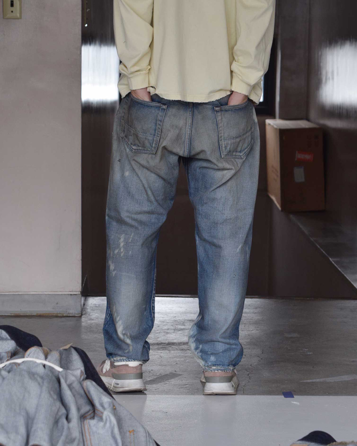 ANACHRONORM AN352 HARD REMAKED REGULAR TAPERED 5P PANTS INDIGO (REMAKE)
