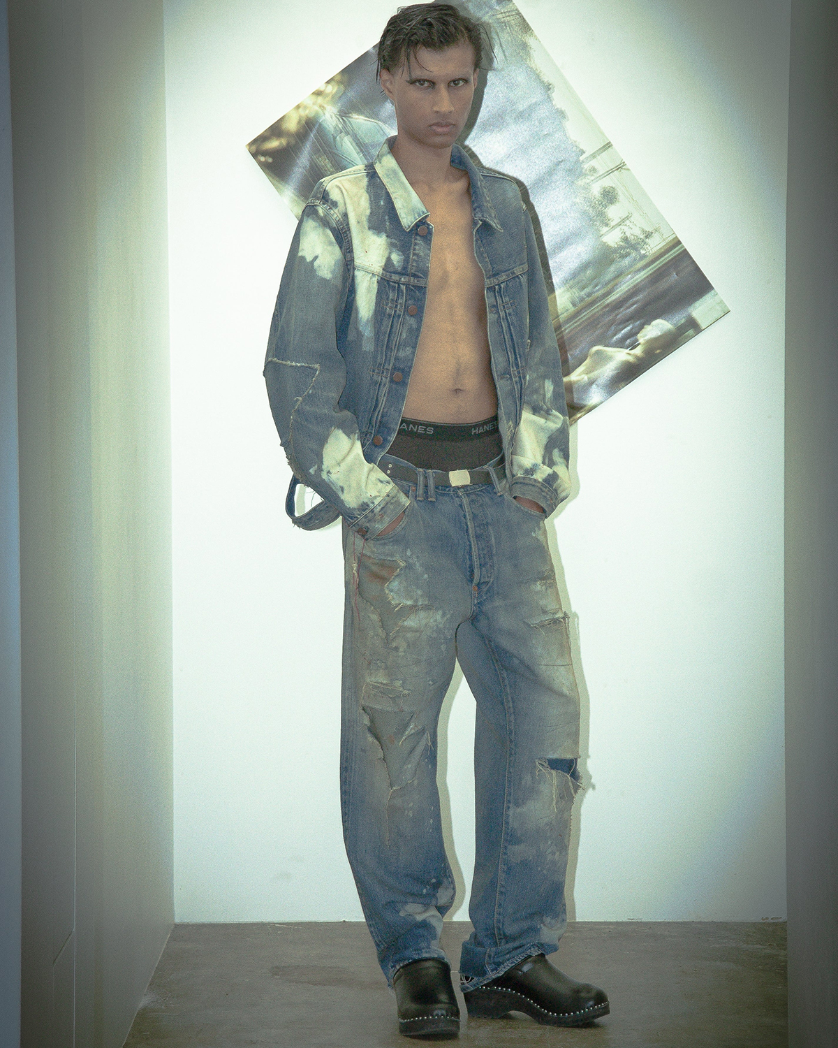 ANACHRONORM AN352 HARD REMAKED REGULAR TAPERED 5P PANTS INDIGO (REMAKE)