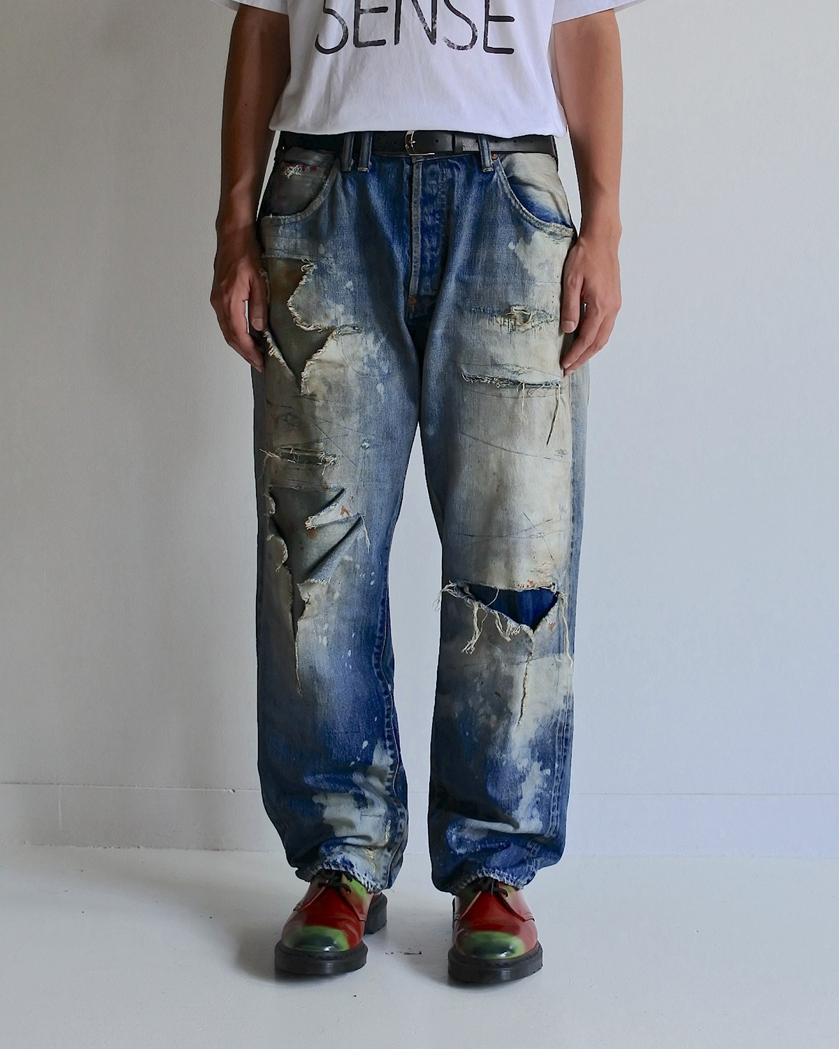 ANACHRONORM AN352 HARD REMAKED REGULAR TAPERED 5P PANTS INDIGO (REMAKE)
