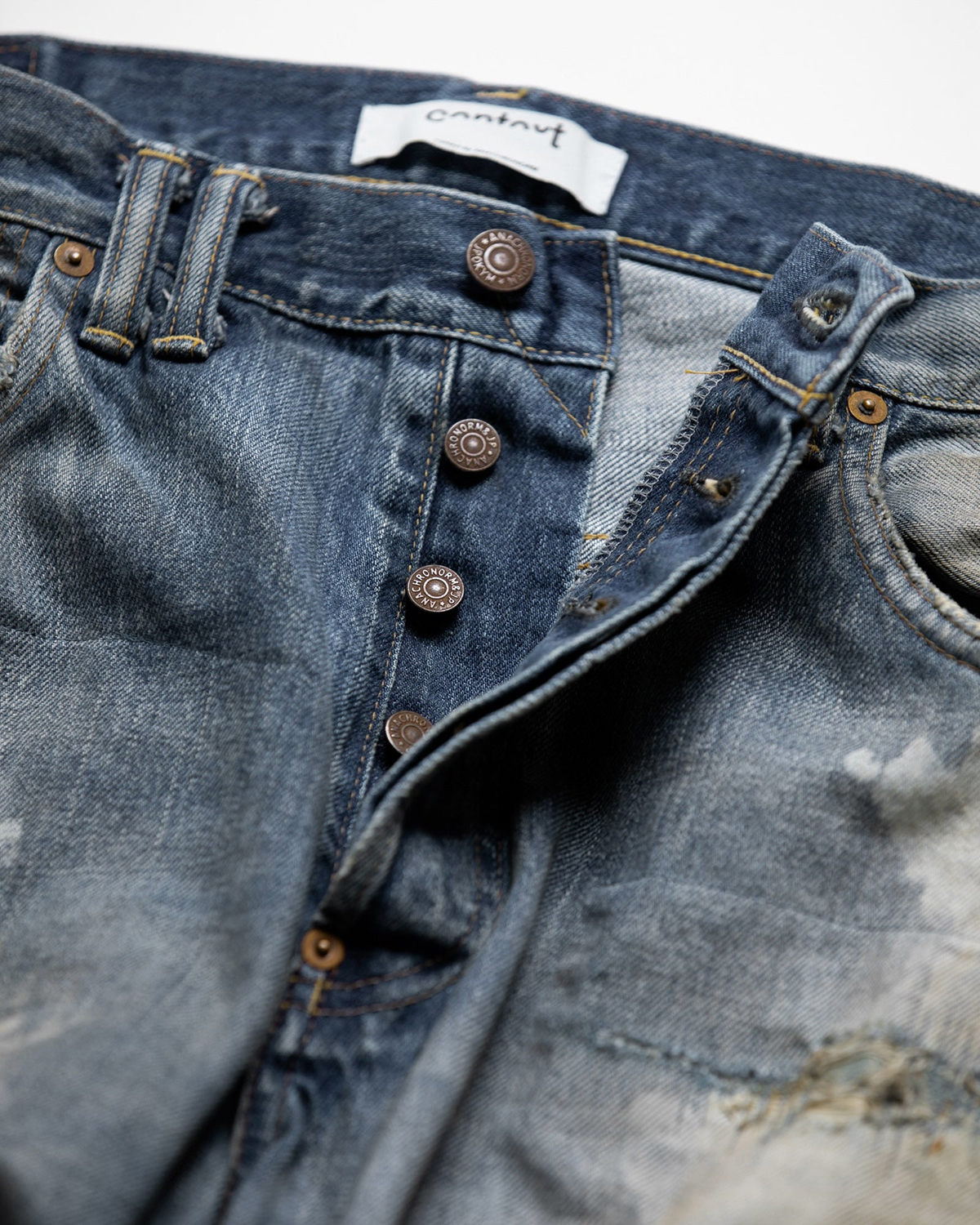 ANACHRONORM AN352 HARD REMAKED REGULAR TAPERED 5P PANTS INDIGO (REMAKE)