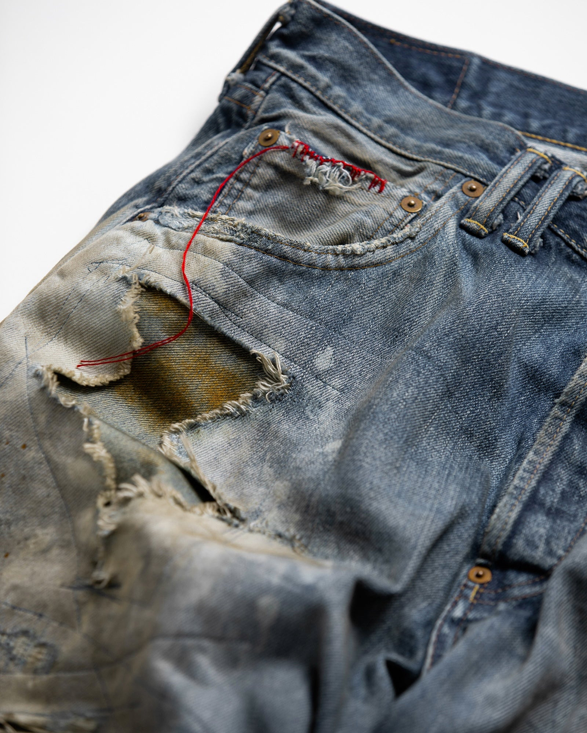 ANACHRONORM AN352 HARD REMAKED REGULAR TAPERED 5P PANTS INDIGO (REMAKE)