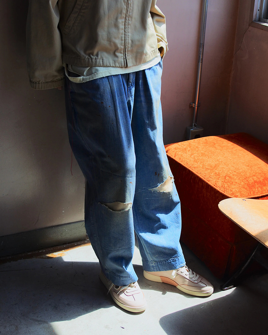 ANACHRONORM AN402 REMAKED WIDE DENIM TROUSERS