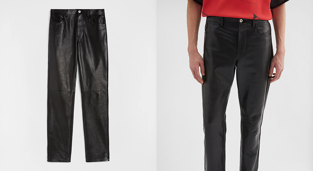 JIL SANDER CALF LEATHER PANTS
