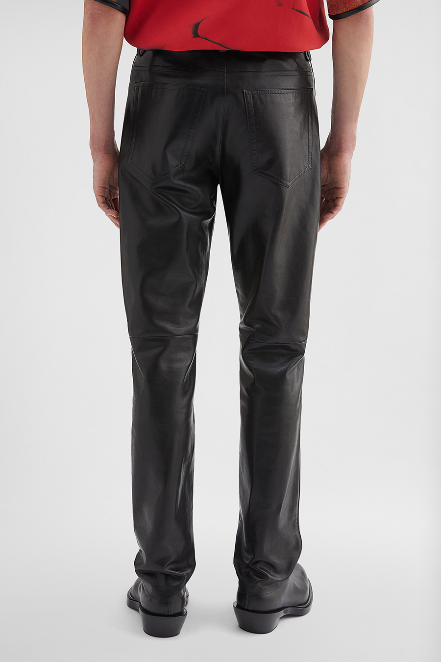 JIL SANDER CALF LEATHER PANTS