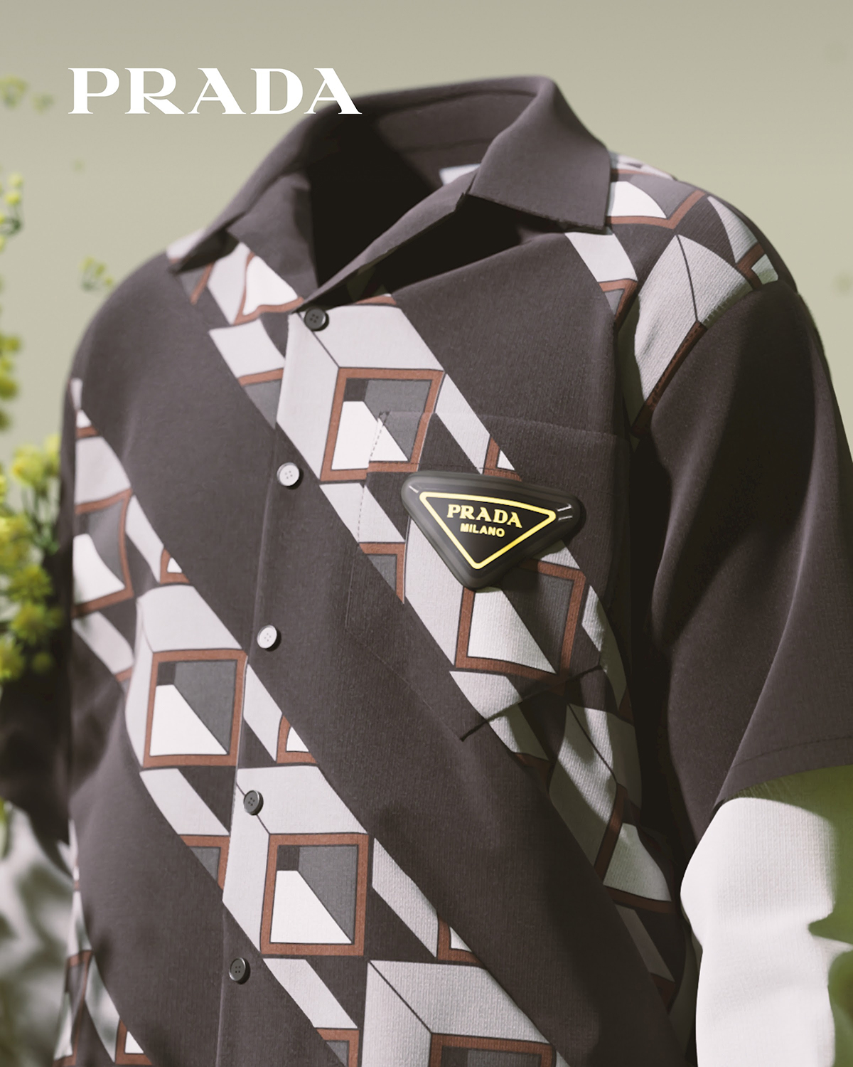 Prada Timecapsule Drop #65 Print Cotton Shirts
