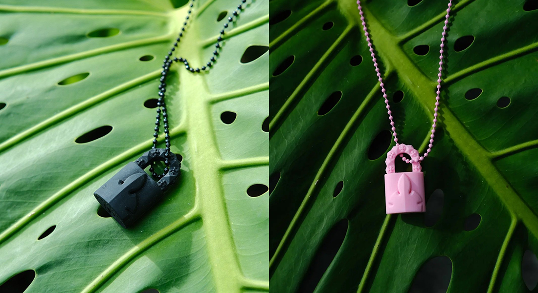 CHROME HEARTS Padlock Silicone Necklace
