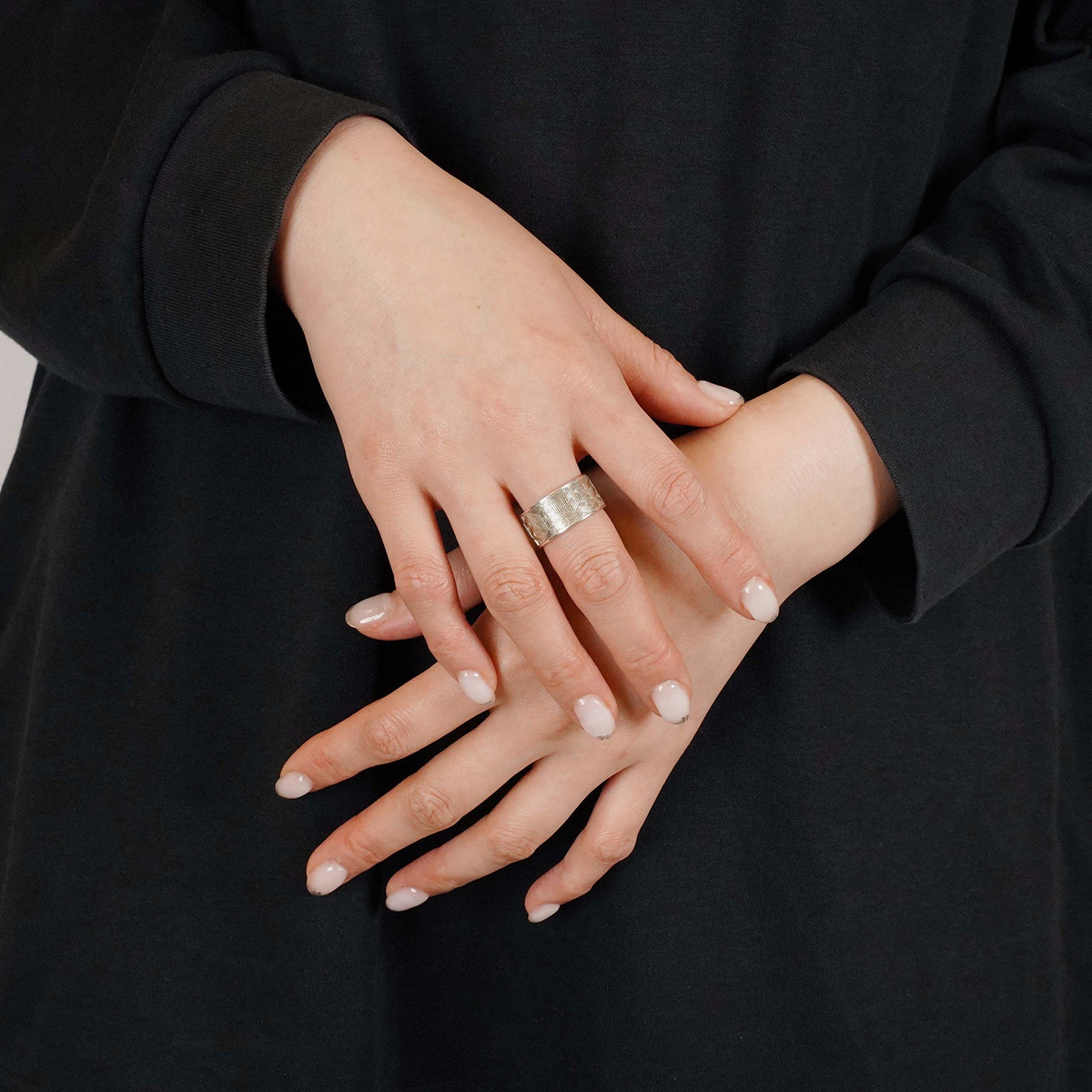HERMÈS Chain Combination Ring Silver & 18k Yellow Gold, Parade Ring Silver, Saw Ash Ring Silver