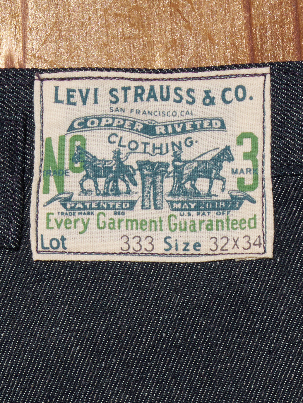 LEVI'S® VINTAGE CLOTHING 1910 LIMITED EDITION LOT 333