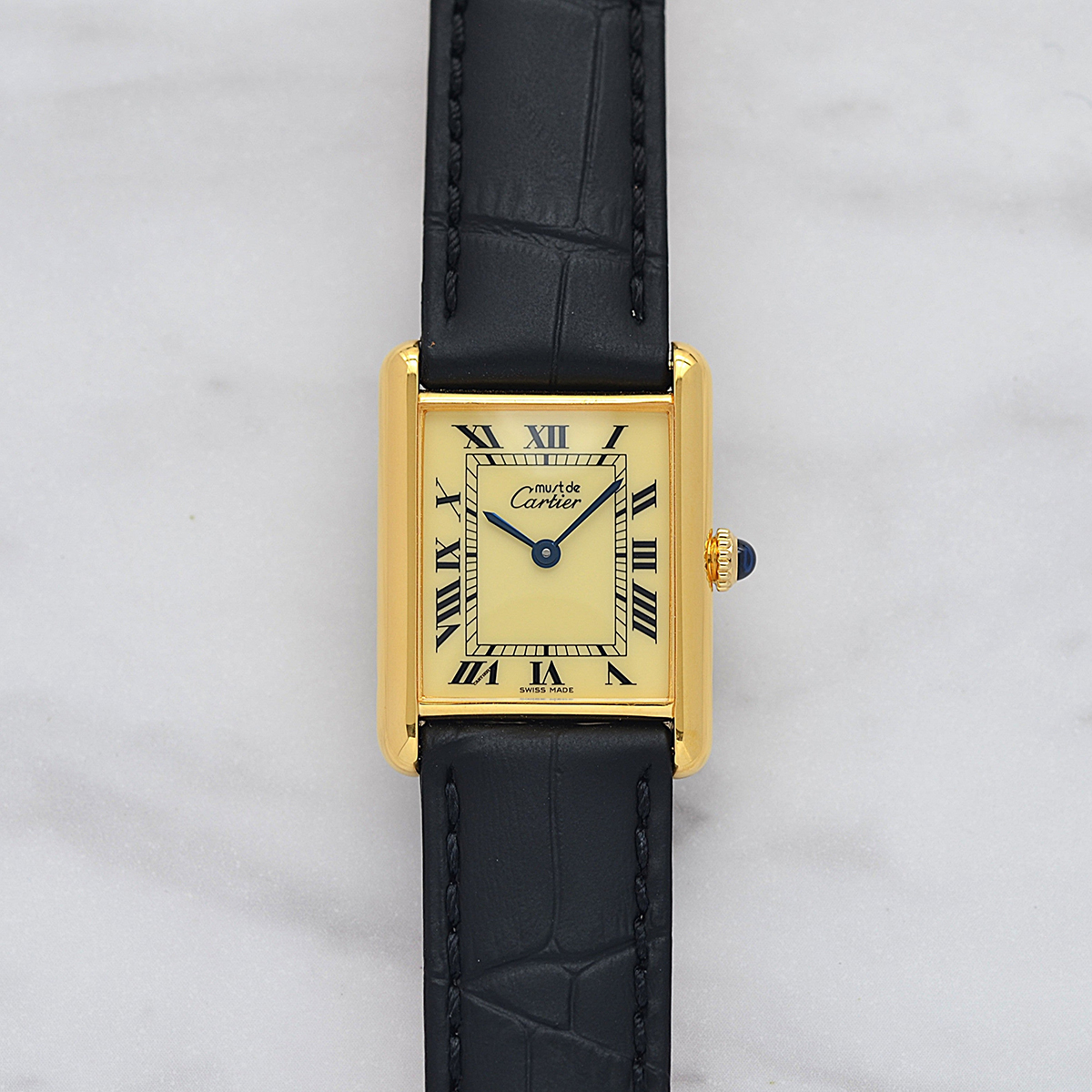 Cartier 1980's Must Tank Ivory Roma