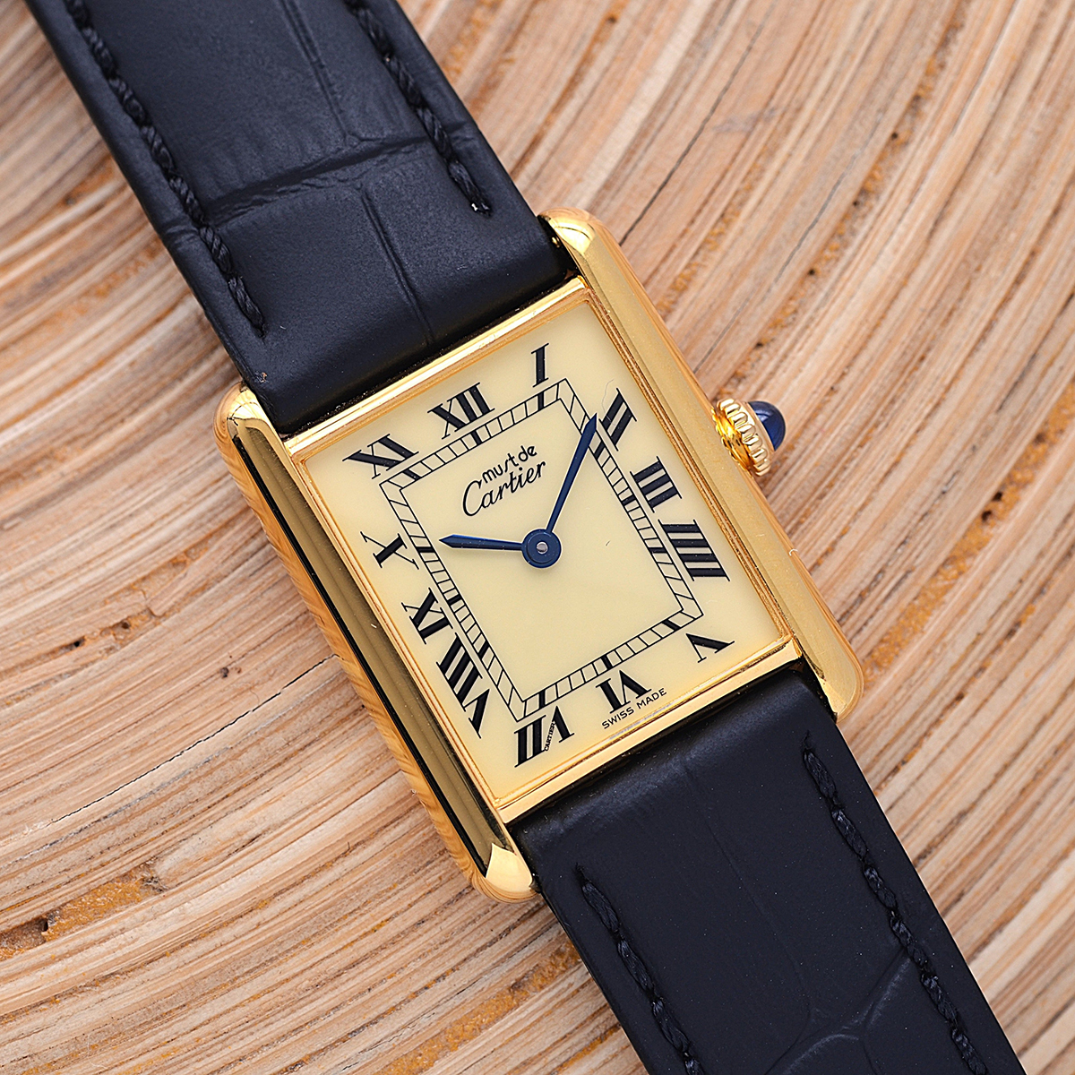 Cartier 1980's Must Tank Ivory Roma