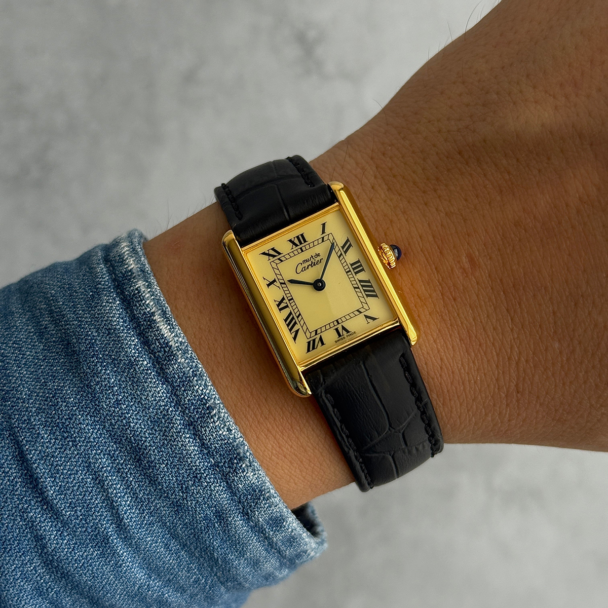 Cartier 1980's Must Tank Ivory Roma