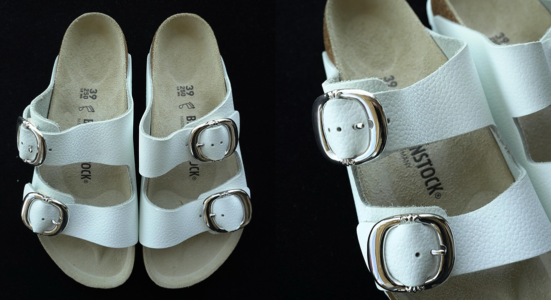 CHROME HEARTS x BIRKENSTOCK Arizona Gunslinger White Leather