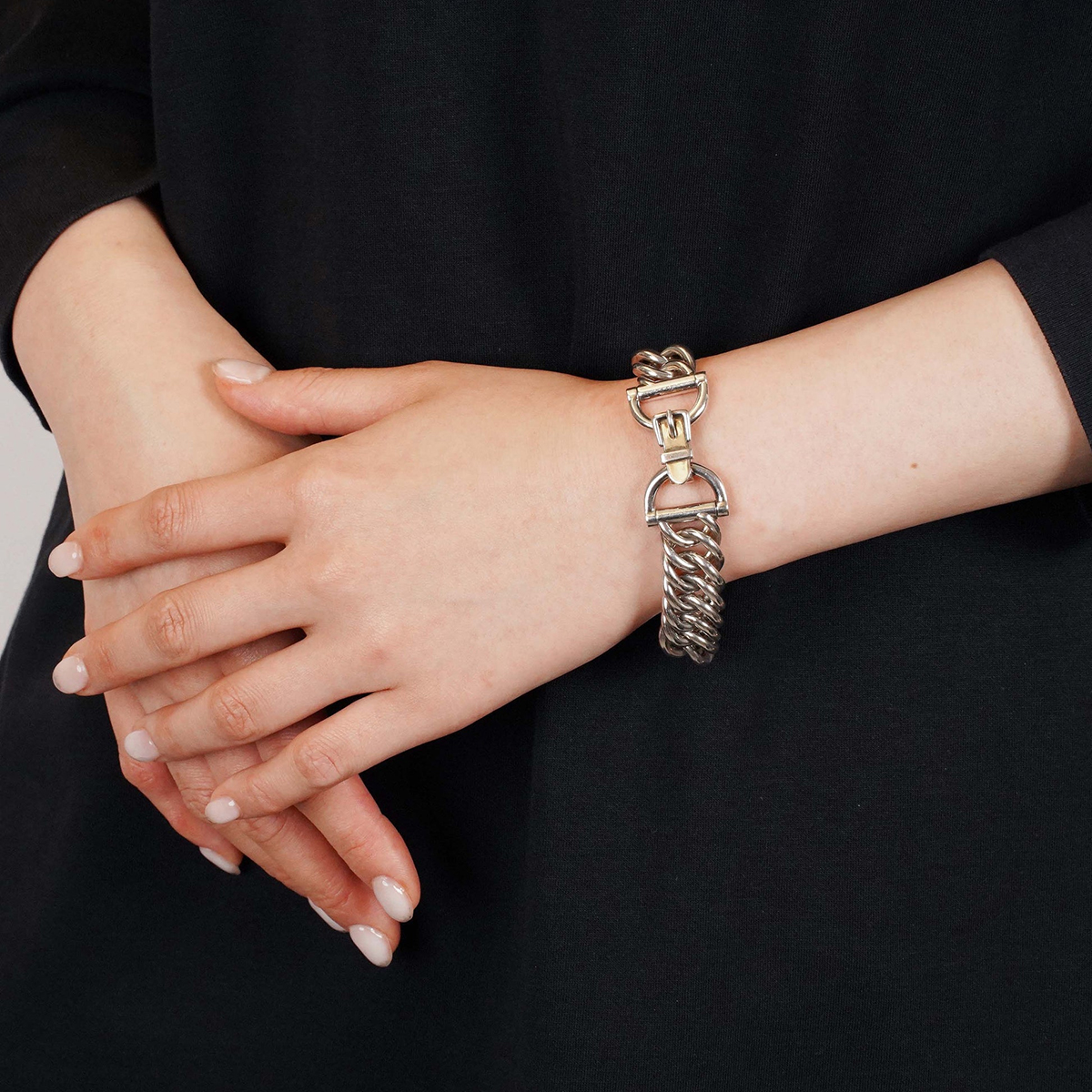 HERMÈS Petits Champs Bracelet Silver