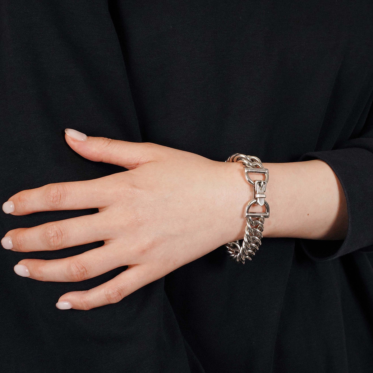 HERMÈS Petits Champs Bracelet Silver