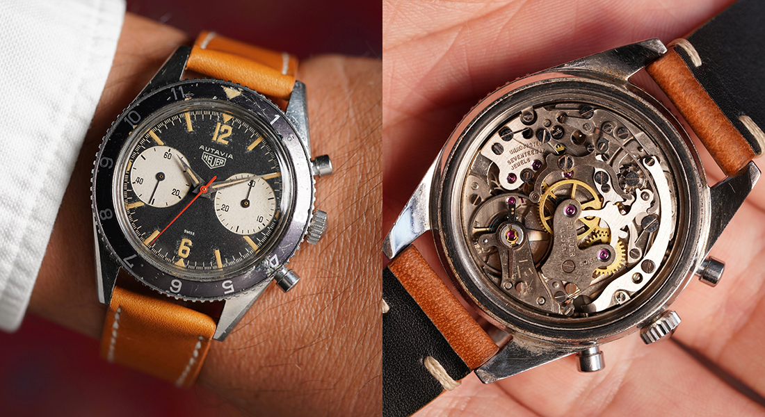 1960's Heuer Autavia Ref.3646 Big Eye First Execution Unpolished