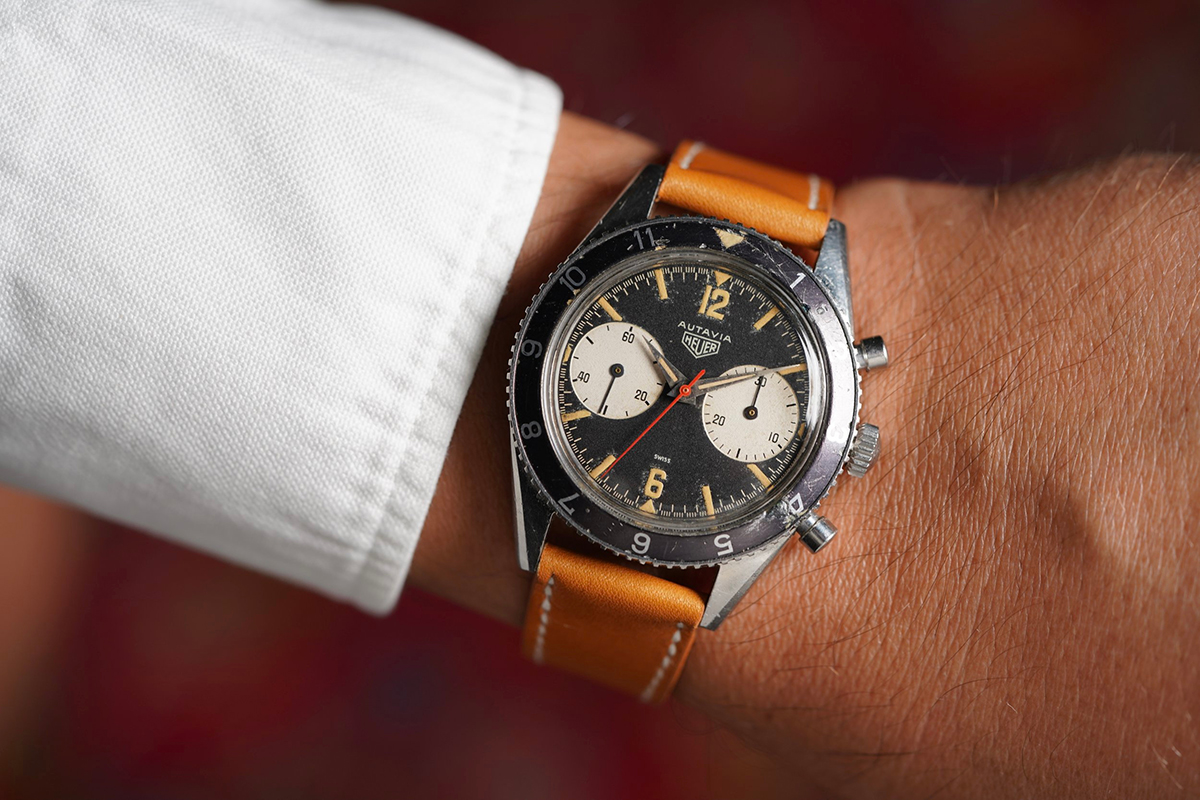 1960's Heuer Autavia Ref.3646 Big Eye First Execution Unpolished