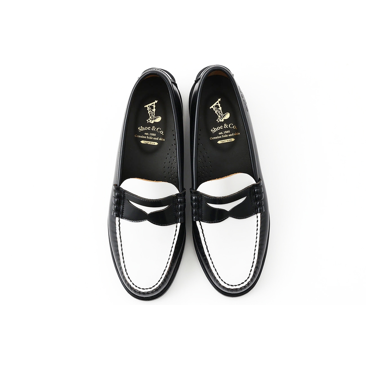 REGAL SHOE & CO. Loafers Black White