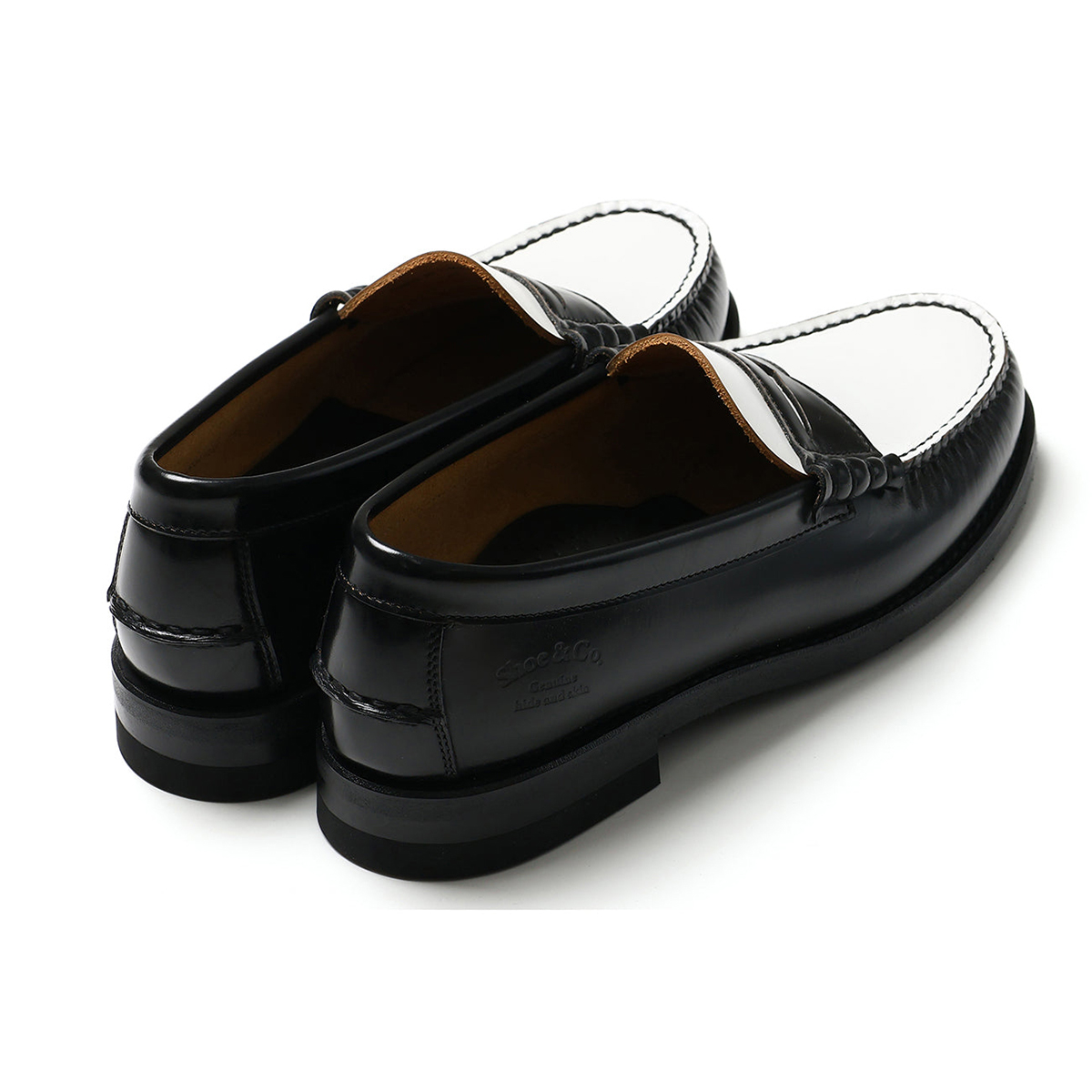 REGAL SHOE & CO. Loafers Black White