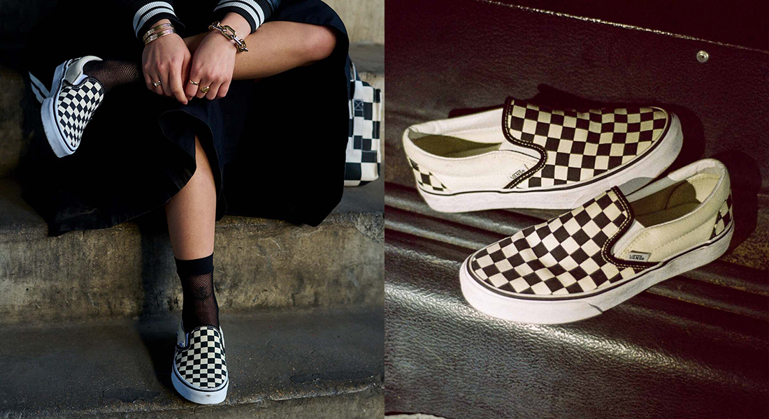 VANS Classic Slip On Black White Checkerboard