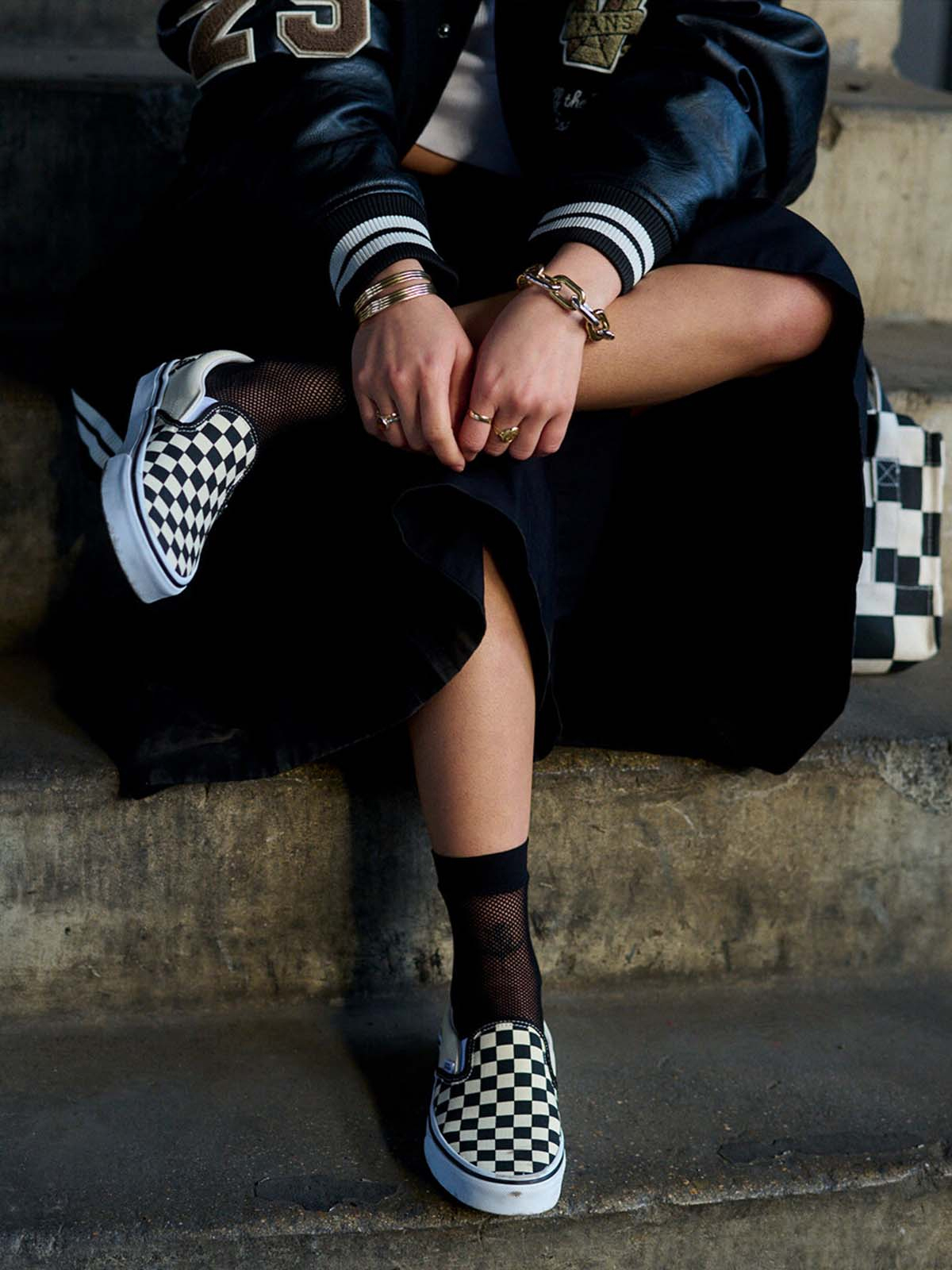 VANS Classic Slip On Black White Checkerboard