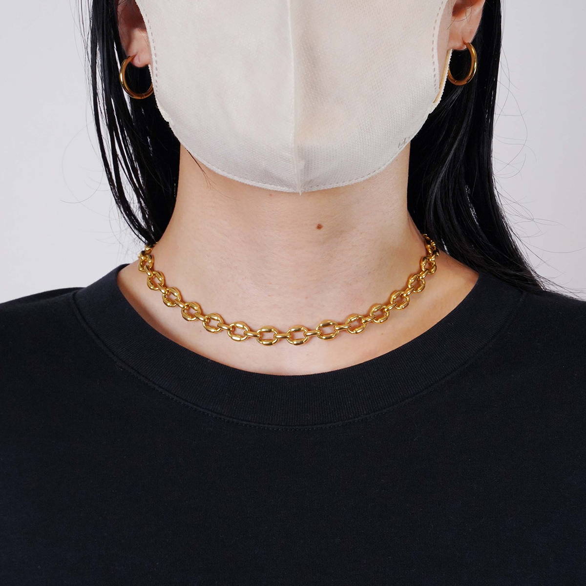 HERMÈS Brick Necklace Yellow Gold
