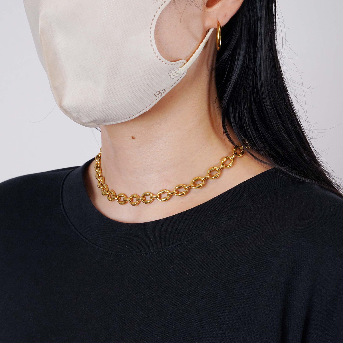 HERMÈS Brick Necklace Yellow Gold