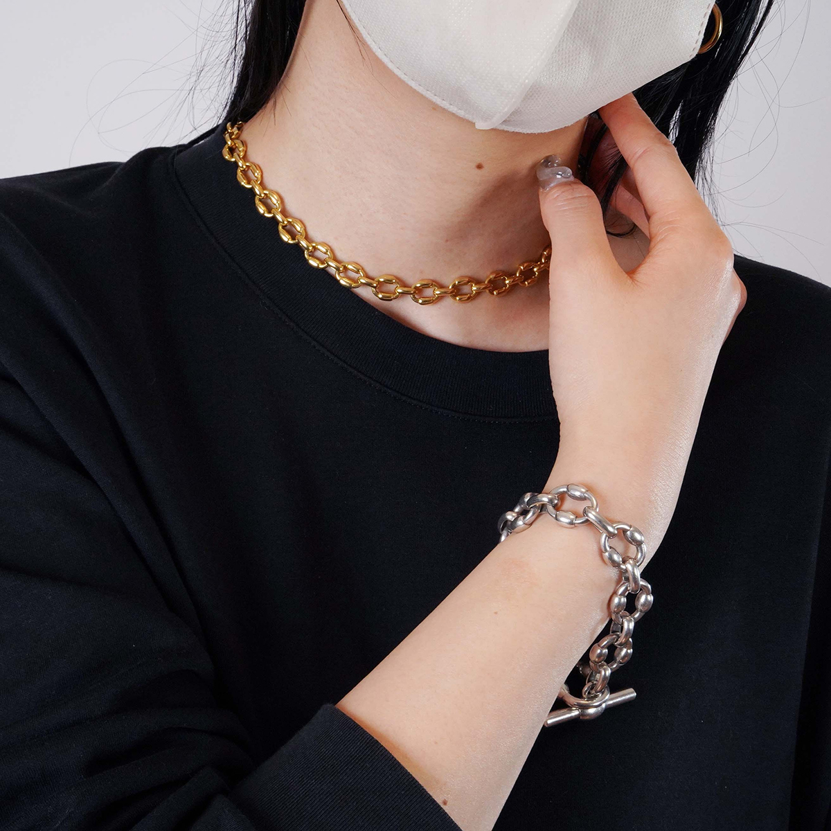 HERMÈS Brick Necklace Yellow Gold