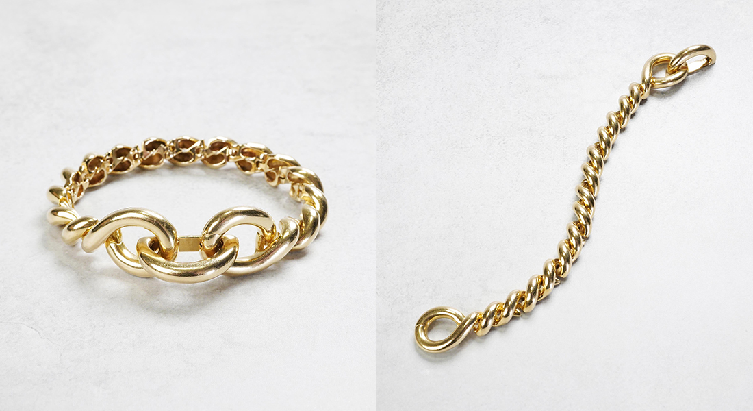 HERMÈS Torsade Bracelet MM Yellow Gold