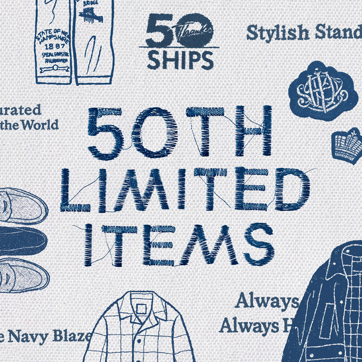 SHIPS 50th Anniversary 2025 Autumn Winter Limited Collection