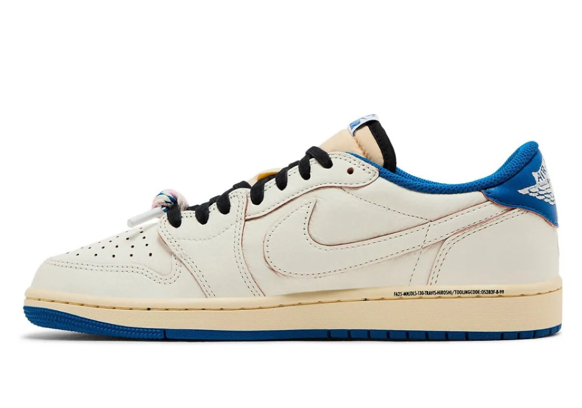 Travis Scott x Nike x fragment design Air Jordan 1 Low OG SP “Sail_Military Blue”